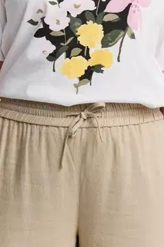 Finlayson naisten pellavahousut - Taupe - 6