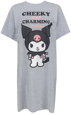 Kuromi naisten lyhyt yöpaita A4-9958 - Grey melange - 1