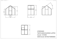 Taimi kasvihuone 2,47m2 - 7