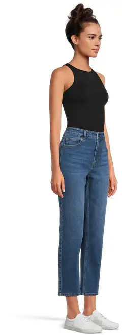 House naisten farkut Slim Mom - MED BLUE - 3