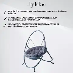 Lykke riipputuoli comfort, antrasiitti - 10