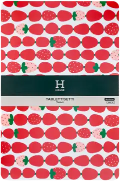 House muovitabletti Strawberry 4 kpl 28x43,5 cm punainen PatternLab - 2