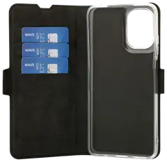 Wave Book Case, Motorola Moto G05, Musta - 3