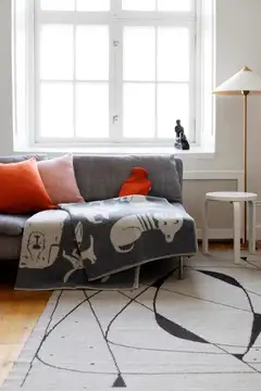 Lapuan Kankurit Koirapuisto huopa 130x180cm harmaa-valkoinen 100% villa - 2