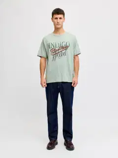 JJ REBEL miesten t-paita Jreb - Aqua Gray - 3