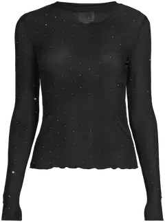 WKLY. naisten mesh-trikoopusero 213W362669 - black - 2
