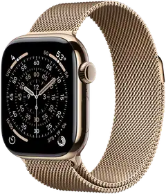 Apple Watch Series 11 GPS + Cellular 42mm kultatitaani kotelo, kultatitaani Milanese ranneke - MF8Y4QN/A - 2