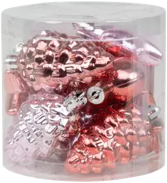 Kuusenkoristelajitelma pinkki 12 kpl - 2