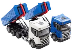 EMEK Scania CR vaihtolava-auto, värilajitelma, sininen ja valkoinen - 1