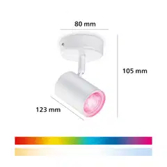 Philips Smart Lighting BOS kohdevalaisin GU10 5W RGB + säädettävä valkoinen kaukosäätimellä - 2