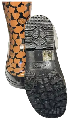 Ratia naisten kumisaapas Ulpukka Brown High - Musta/ruskea - 3