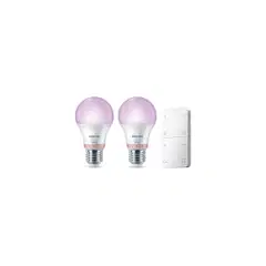 Philips Smart Lighting aloituspakkaus A60 E27 8.5W RGB 2 kpl kaukosäätimellä - 5