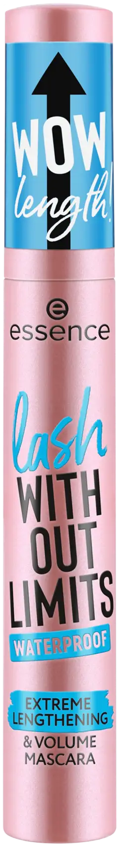 essence lash WITHOUT LIMITS WATERPROOF EXTREME LENGTHENING & VOLUME MASCARA 03 Black Waterproof 13 ml - 1
