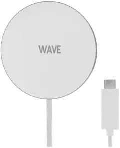 Wave Qi langaton latausalusta magneetilla, valkoinen/hopea - 1