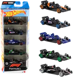 Hot Wheels Race F1 -Pikkuautot 5 Kpl - 1