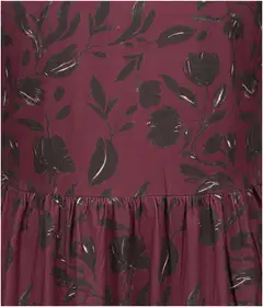 House naisten kuosillinen kietaisumekko 218HP34603, D-mitoitus - Burgundy AOP - 3