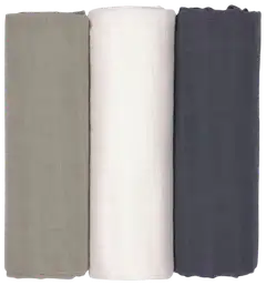 Lässig puuvillaharso 85 cm vihreä/vaalea/sininen 3 kpl - 2