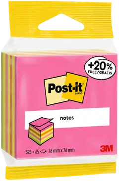 Post-it®-Viestilappukuutio, Vaaleanpunainen ja Keltainen, 76 mm x 76 mm - 2