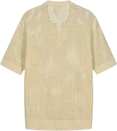 WKLY. miesten lyhythihainen neulepoolopaita 195W152514 - Cream - 2