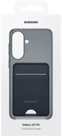Samsung A37 korttitaskullinen suojakuori musta - 7