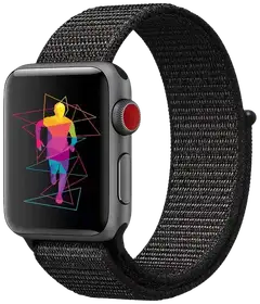 Wave Nailonranneke, Apple Watch 42mm (Series 1-9) / Apple Watch 44mm / Apple Watch 45mm / Apple Watch 46mm / Apple Watch 49mm, Musta - 3