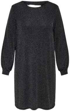 ONLY CARMAKOMA naisten hopeakimalteinen glittermekko Carcarol - BLACK - 1