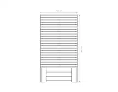 Seinäkelaatikko, valkoinen, 147x80x33 cm - 3