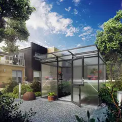 Kreative Gartentechnik kasvihuone Linea II 6,06 m2 antrasiitinharmaa - 3