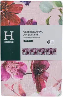 House verhokappa Anemone 250 x 50 cm v.punainen/valkoinen/punainen - 2