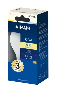 Airam LED A60 830 806lm E27 360 OIVA OP - 2