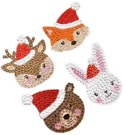 J.K. Primeco timanttimaalaustarra Joulueläimet 4kpl - 2