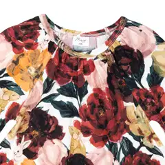 Maia family lasten mekko Bloomy 206085 - tummanpunainen - 2