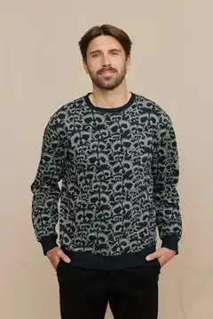 Finlayson miesten collegepusero Pesue allover - Black - 3