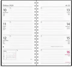 Burde Kalenteri 2026 Master musta muovikansi - 2