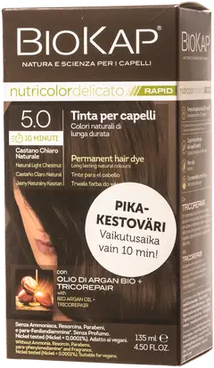 Biokap nutricolor delicato rapid 5.0 natural light chestnut - 1