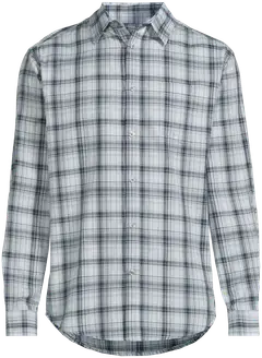 House miesten ruuduullinen kauluspaita 194H032610 - Blue check - 2