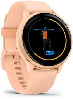 Garmin älykello Vivoactive 6 metallinen vaaleanpunainen aamunkajo ja samanvärinen hihna - 5