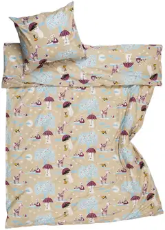 Moomin Arabia Muumi pussilakanasetti 150x210 Sateenvarjon alla GOTS - 1