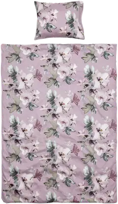 Pentik Hetki pussilakanasetti 150x210 cm + 50x60 cm kukka vaaleanpunainen - 2