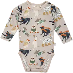 Ma-ia family vauvojen body Koirat 204306 - BEIGE - 1