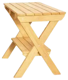 Roosa apupöytä 70x45cm, korkeus 70cm, kestopuu vihreä - 1