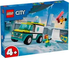 LEGO City Great Vehicles 60403 Ambulanssi ja lumilautailija - 1