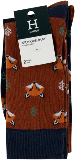 House miesten nilkkasukat 193H322610 - Brown/blue - 2