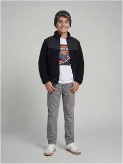 JJ REBEL JUNIOR lasten teddytakki - Black - 4