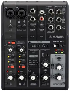 Yamaha livestriimausmikseri AG06mk2B - 2