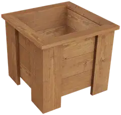 Miljöökoriste Nelikulmainen kukkalaatikko ruskea - 1