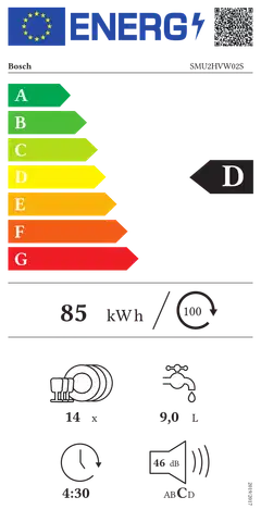 Bosch astianpesukone SMU2HVW02S, 60cm, valkoinen - 4