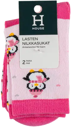House lasten nilkkasukat 234H362642 2-pack - Pink - 2