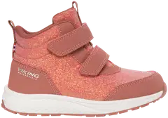 Viking lasten vedenpitävä välikausikenkä Bouncy Glitter Mid - Pink - 1