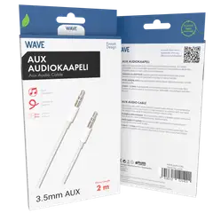 Wave Audiokaapeli 3,5mm, 2m, Valkoinen - 2